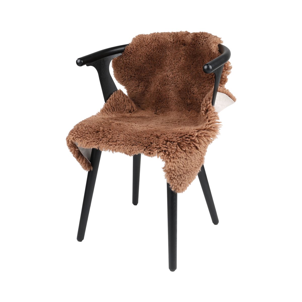 Lockiges Lammfell | Langhaar | Neuseeland | 90x60 cm Toffee