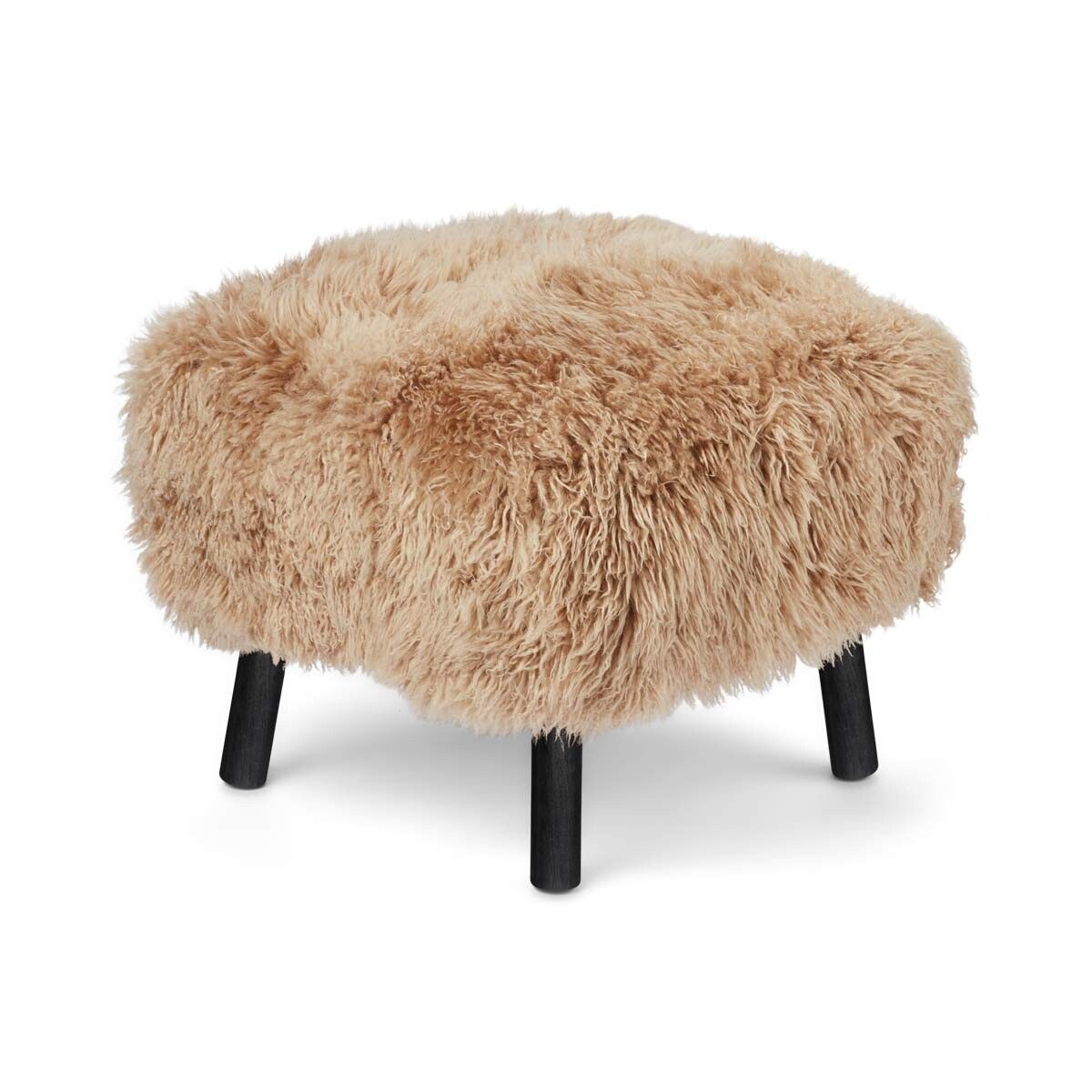 Lammfell Hocker Emil | Premium | Langhaar Honig
