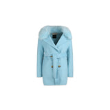 Charlott Mantel | Lammwolle, Fuchs Himmelblau