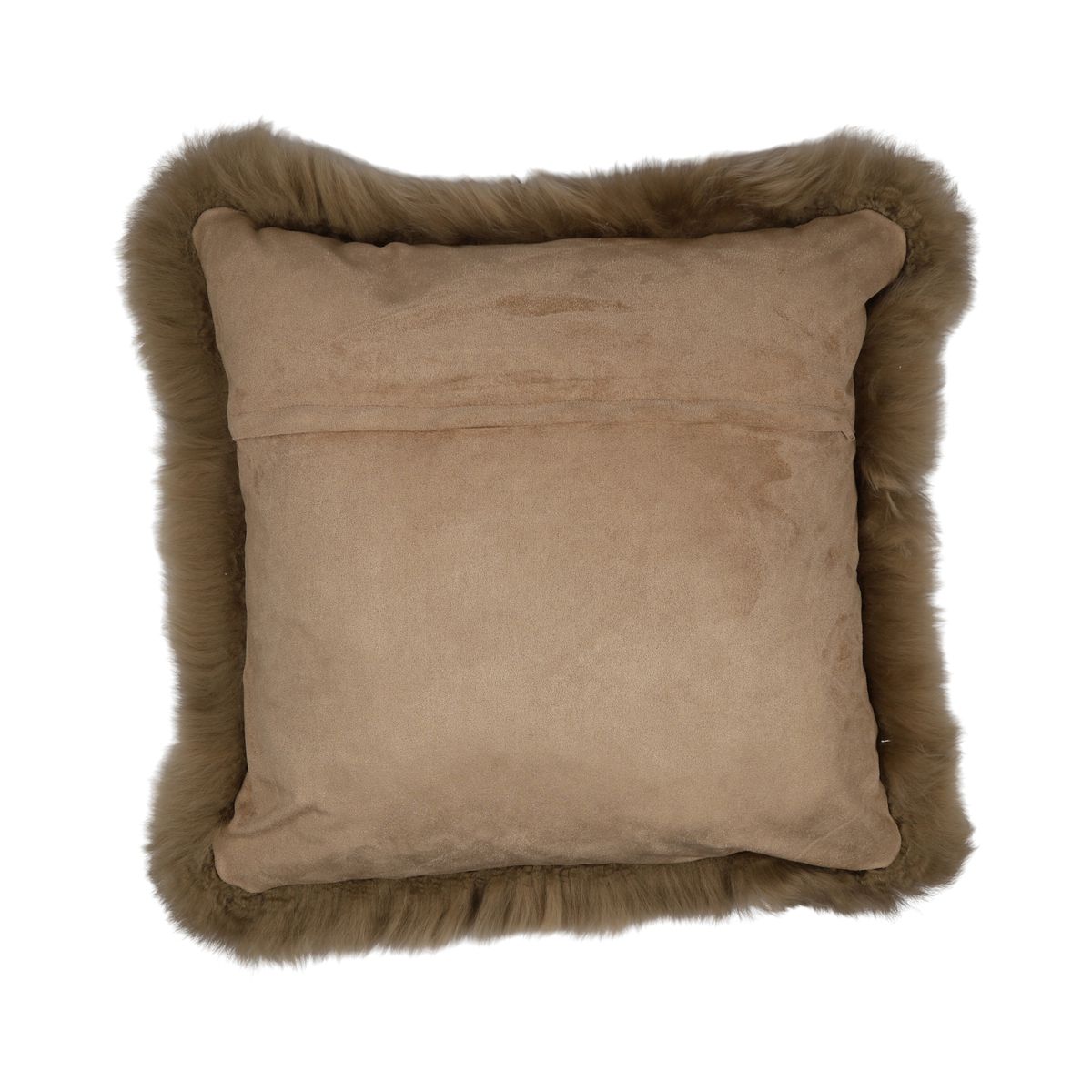 Fellkissen | Langhaar | Neuseeland | 50x50 cm Taupe
