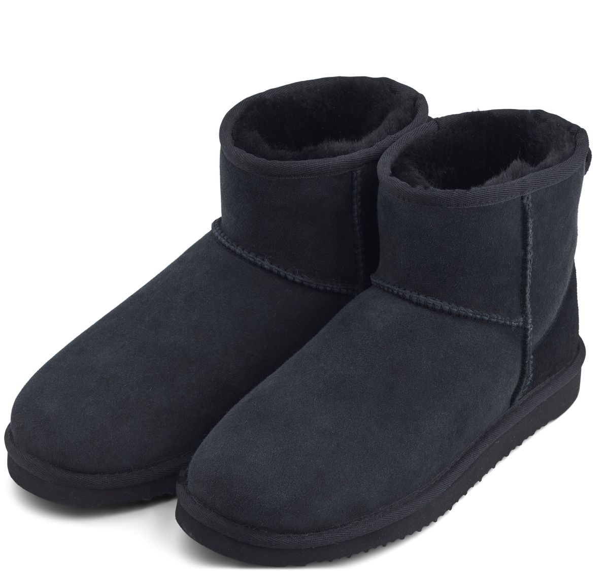 Lammfell Stiefelette Mini | Damen | Größe 35-42 Schwarz
