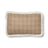 Kariertes Wollkissen | 100% Wolle | Fellborte | 52x52 cm | 34x52 cm Haferflocken-Beige/Elfenbein