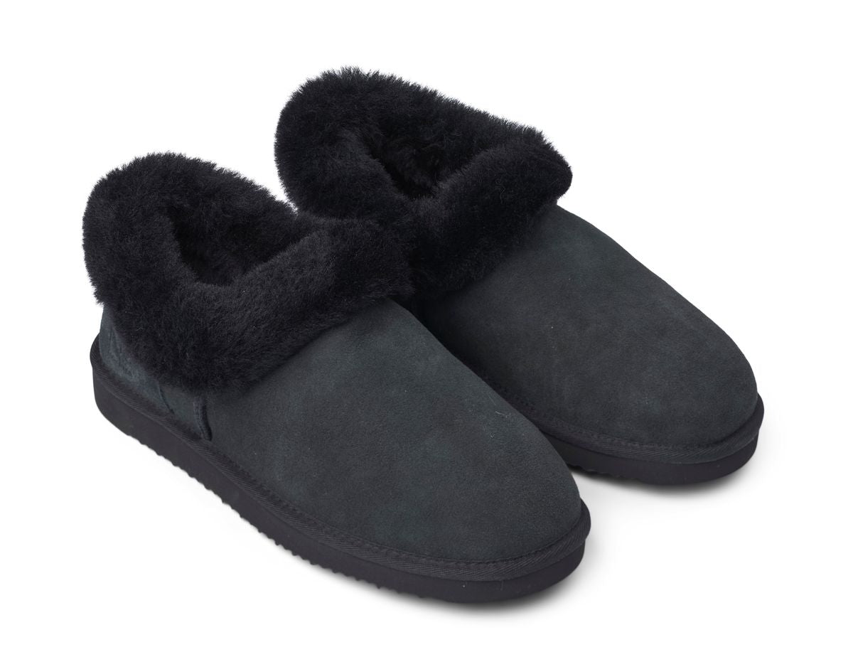 Lammfell Hausschuhe Hard Sole | Feste Sohle | Wildleder