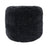 Lammfellpouf Premium | Kurzhaar | Neuseeland | D41x31 cm Schwarz