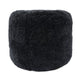 Lammfellpouf Premium | Kurzhaar | Neuseeland | D41x31 cm Schwarz
