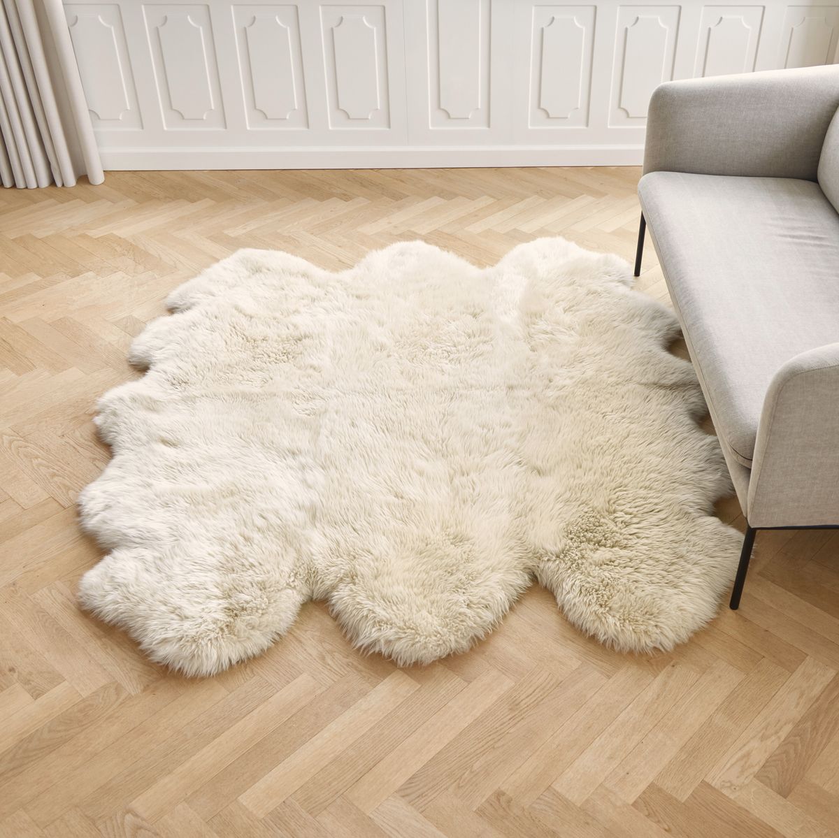 Lammfell Teppich Premium | Langhaar | Neuseeland | 180x162 cm Lammfelle | Sheepskinhouse.ch