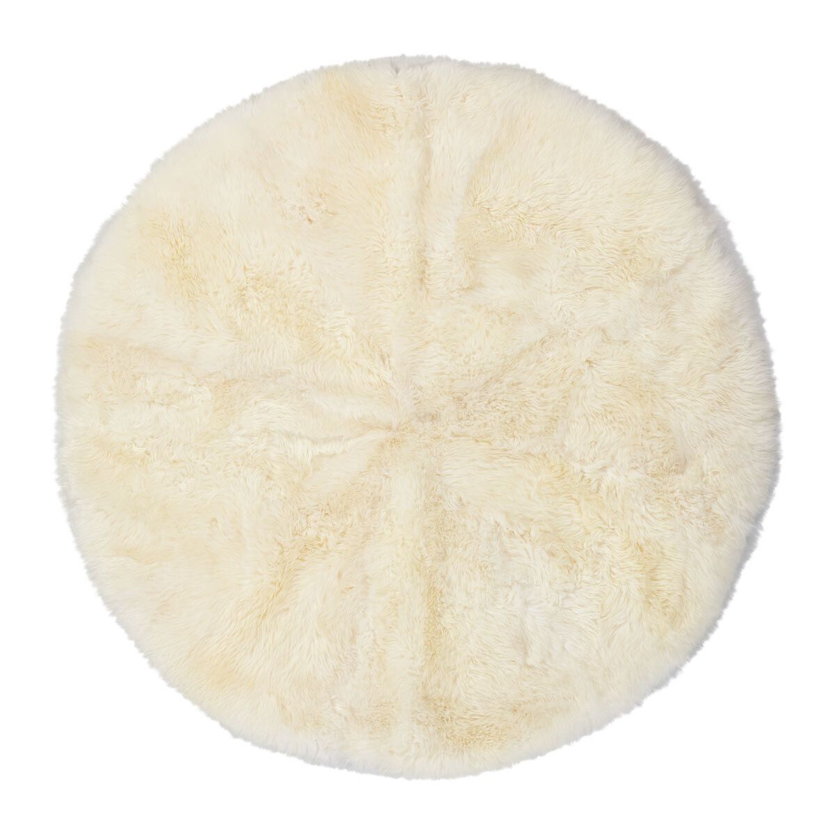 Lammfell Teppich Premium | Langhaar | Neuseeland | D180 & D250 cm Weiß