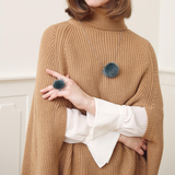 Ring m. Pompon | Nerz Rosa