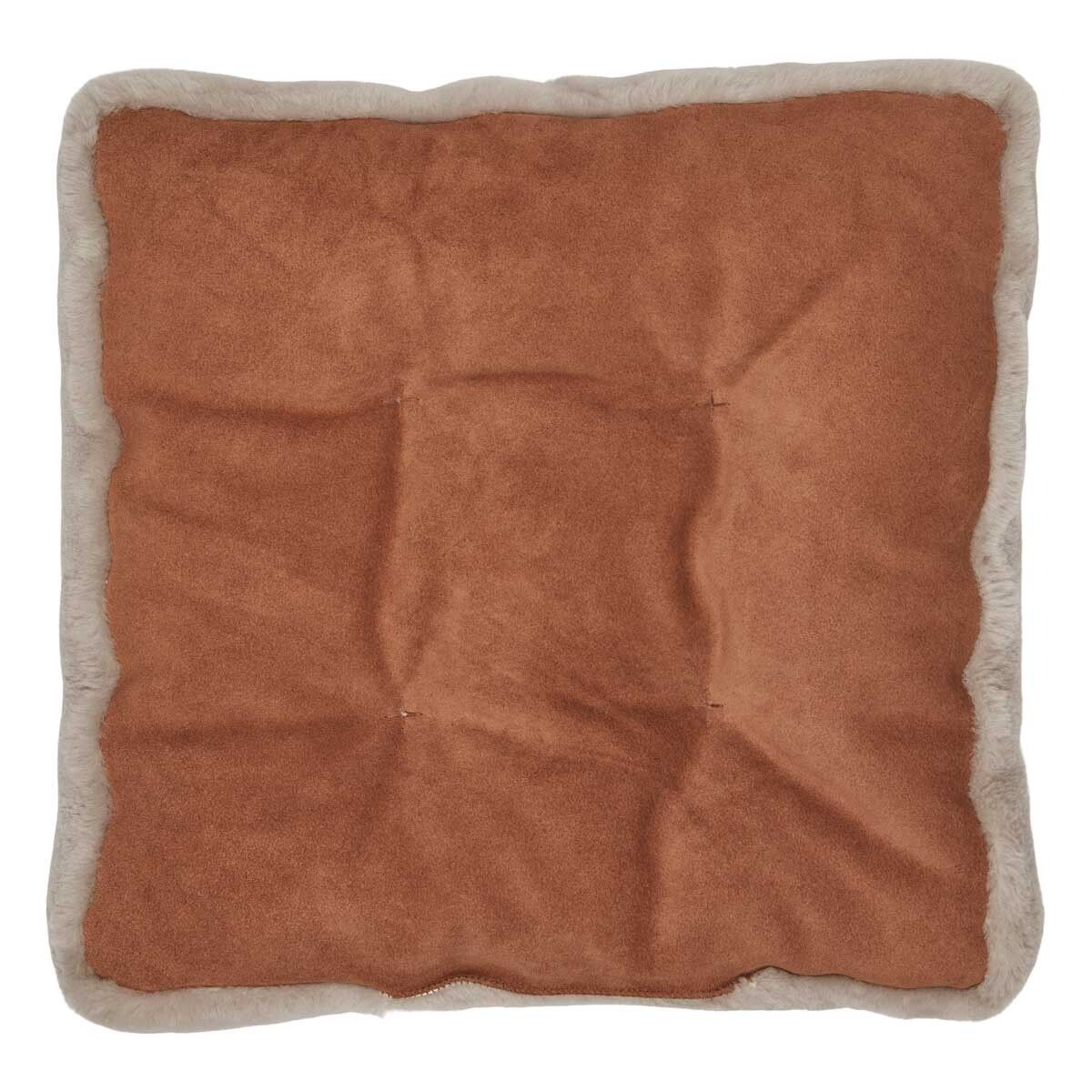 Lammfellkissen | Neuseeland | Mokassin | 45x45 cm Sitzkissen | Sheepskinhouse.ch