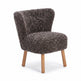 Emily Esszimmerstuhl | Premium Lammfell | Designmöbel Cappuccino