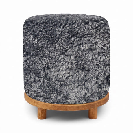 Simon Pouf | Kurzhaar | Neuseeland | D46x52 cm Hellgrau