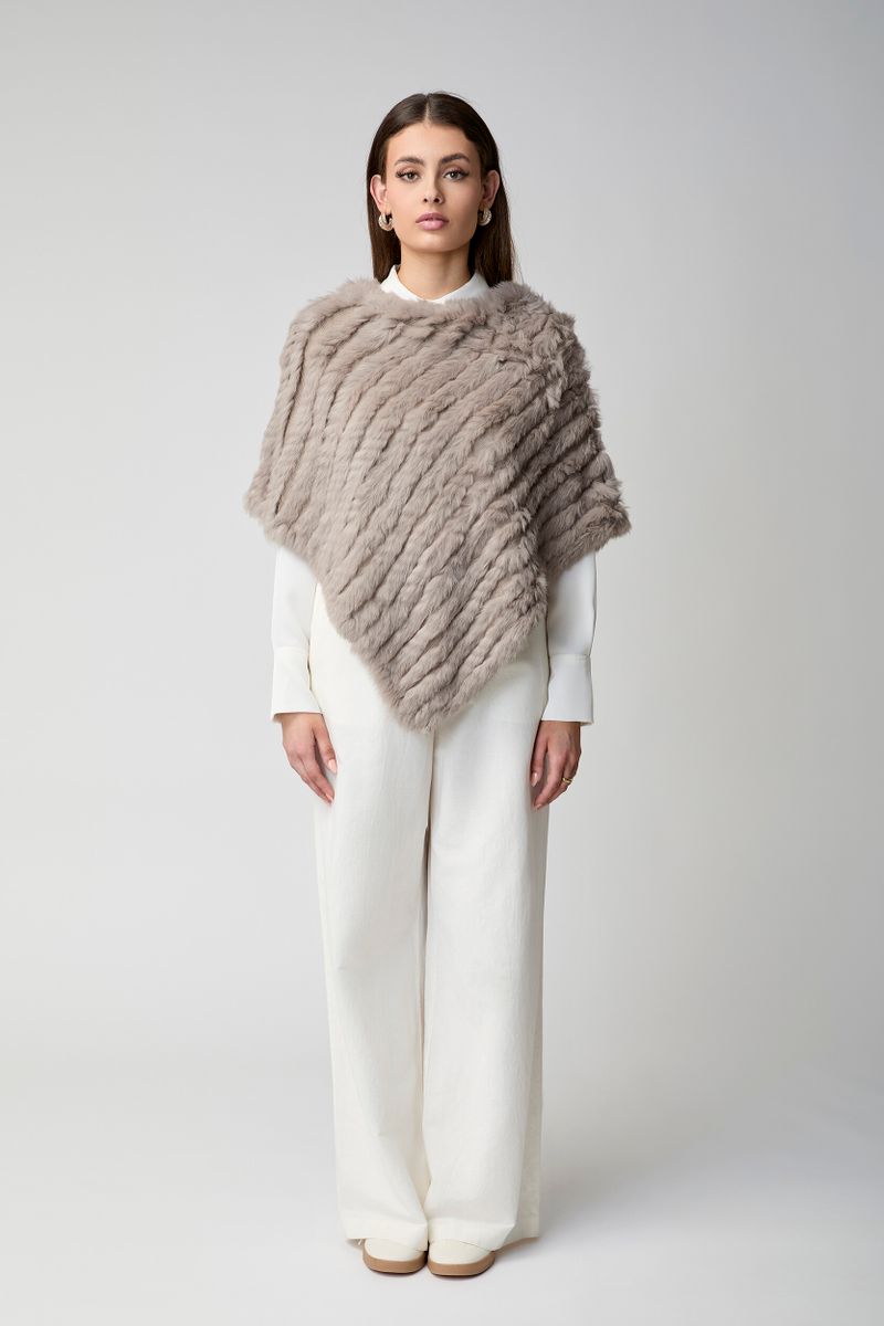 Molly Poncho | Kaninchen Schwarz