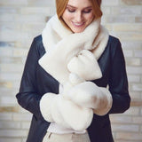 Monta Fäustlinge | Lammwolle Beige