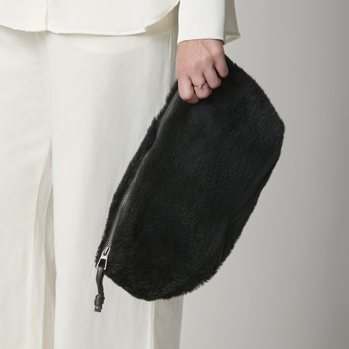 Maxi Havanna Clutch | Neuseeland | Lammwolle Beige