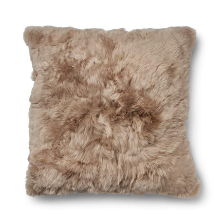 Alpaka Fellkissen | 100% Baby Alpaka Wolle | 40x40 cm Taupe