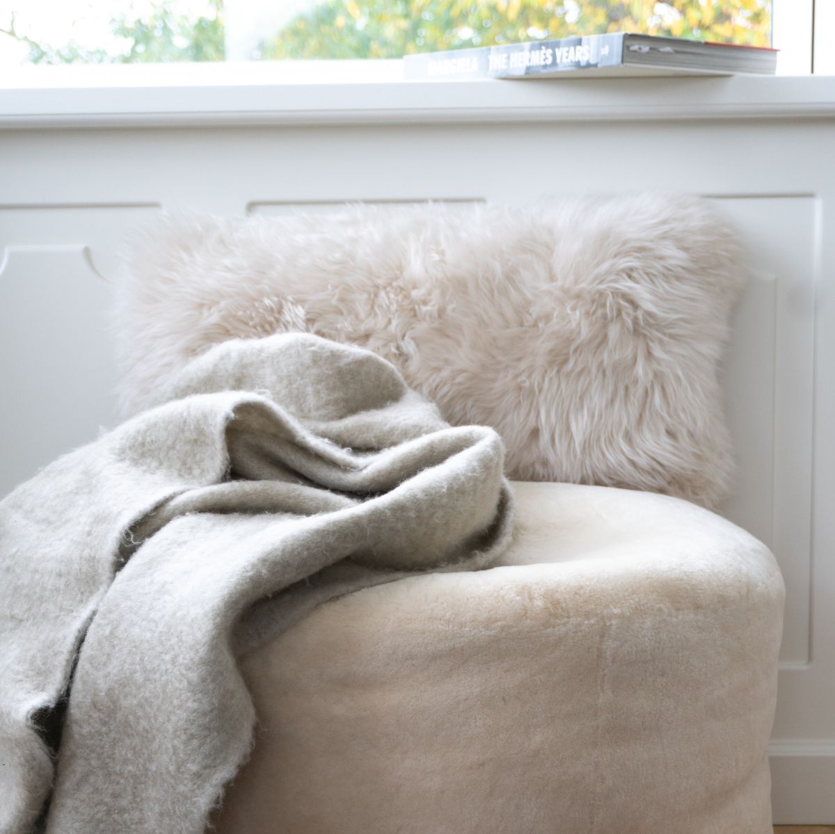 Lammfellkissen | Langhaar | Neuseeland | 40x60 cm Fellkissen | Sheepskinhouse.ch