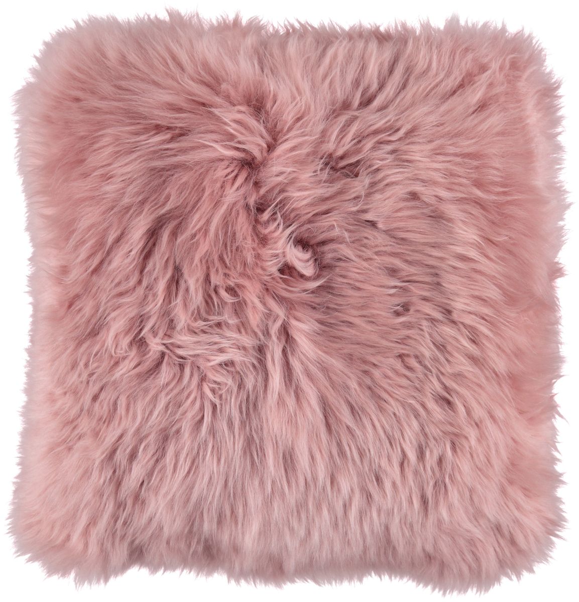 Lammfellkissen Premium | Langhaar | Neuseeland | 35x35 cm Rosa