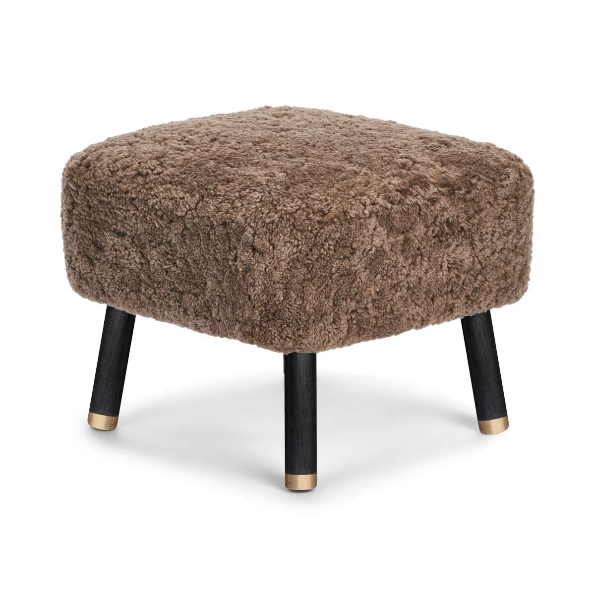 Lammfell Hocker Emil | Premium | Kurzhaar Taupe