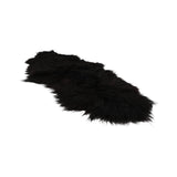 Dobbeltes Lammfell | Island | 160x60 cm Schwarz