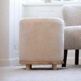 Simon Pouf | Neuseeland | Mokassin | D46x52 cm Kastanie