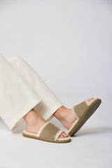 Classic Slipper | Wildleder, Lammfell Heckengrün