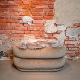 Merino Lammfell | Langhaar | Neuseeland | Mini | 65x45 cm Dunkelbeige