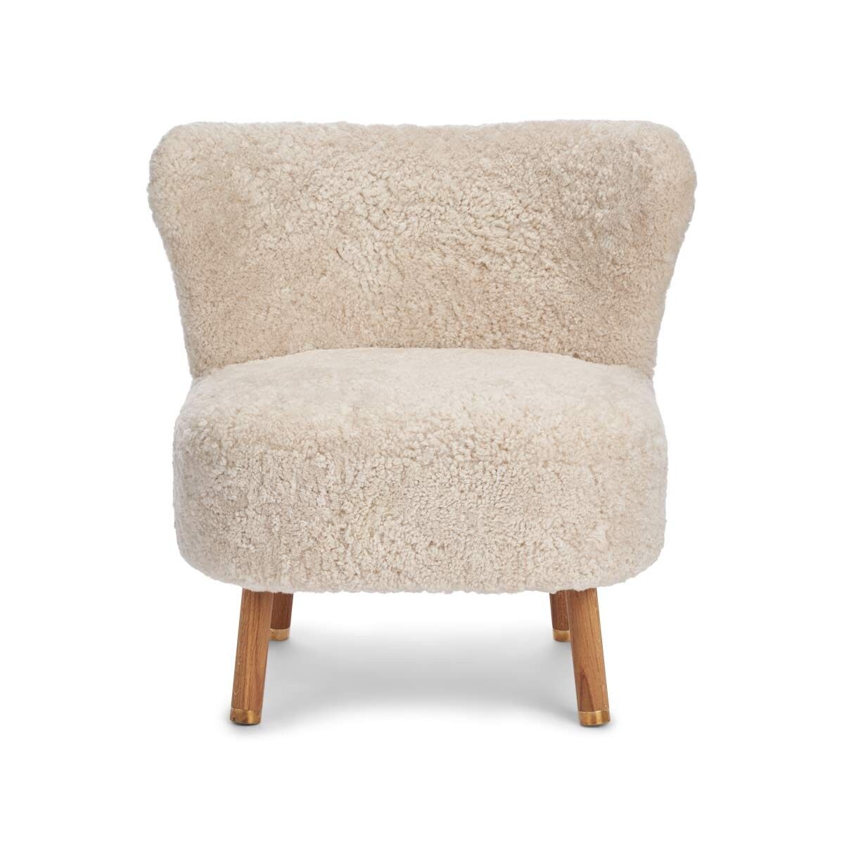 Emil Loungesessel | Premium Lammfell | Kurzhaar Beige