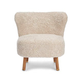 Emil Loungesessel | Premium Lammfell | Kurzhaar Beige