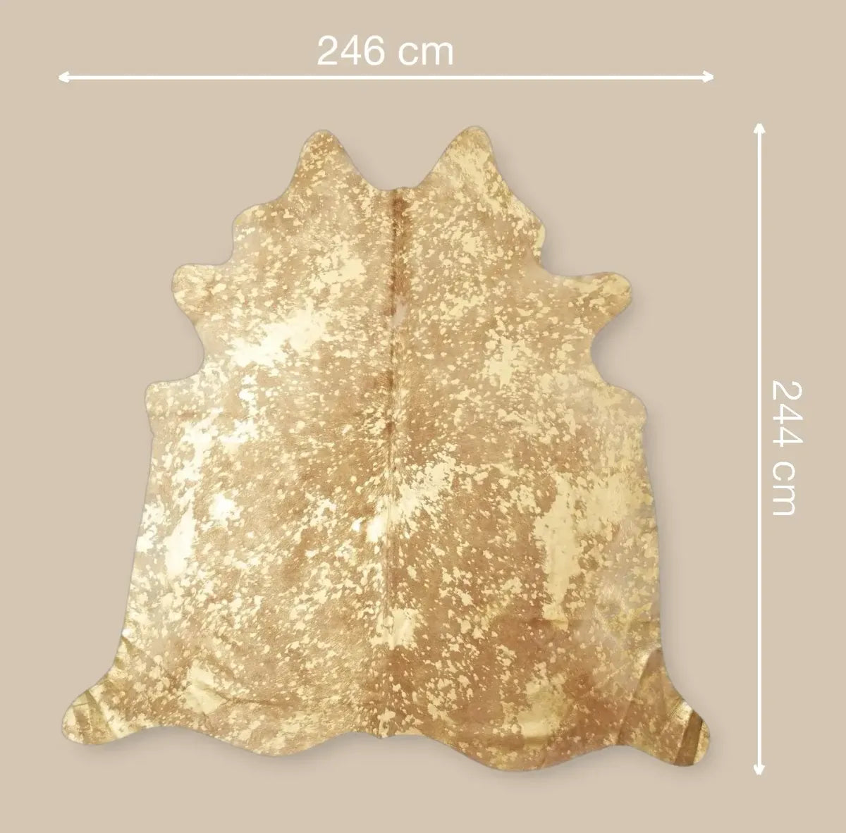 Unika Kuhfell | Gold | 3,9 qm Gold