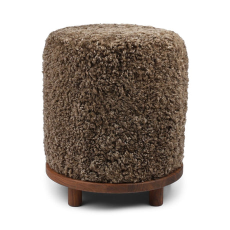 Simon Pouf | Kurzhaar | Neuseeland | D46x52 cm Taupe
