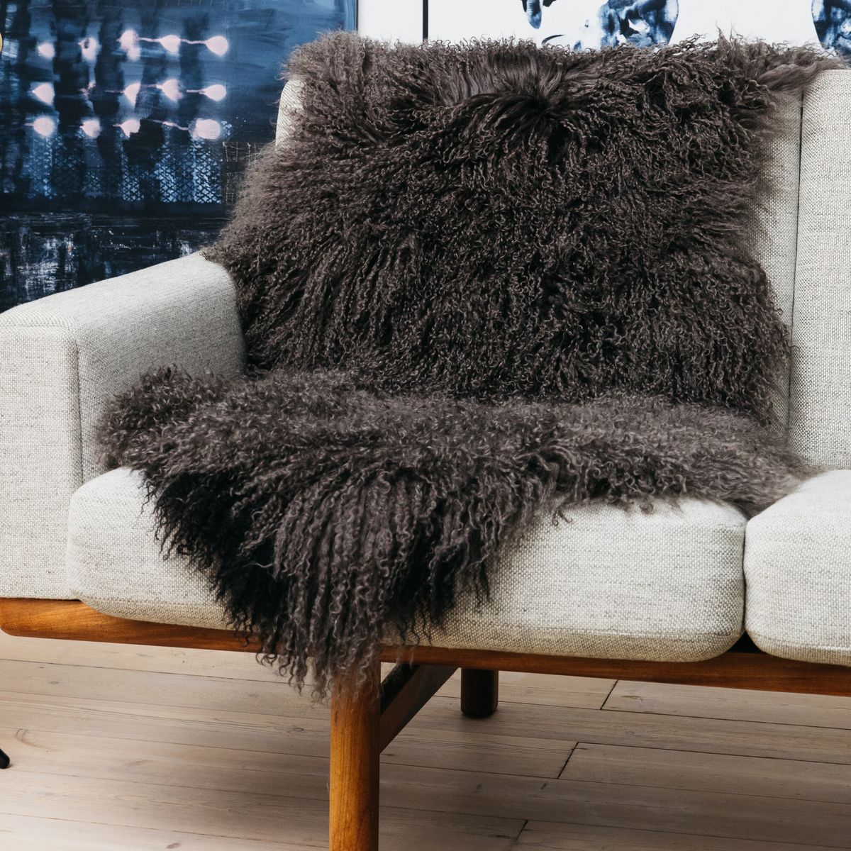 Lammfell Premium | Tibet | 85x50 cm  Arctic Sunrise