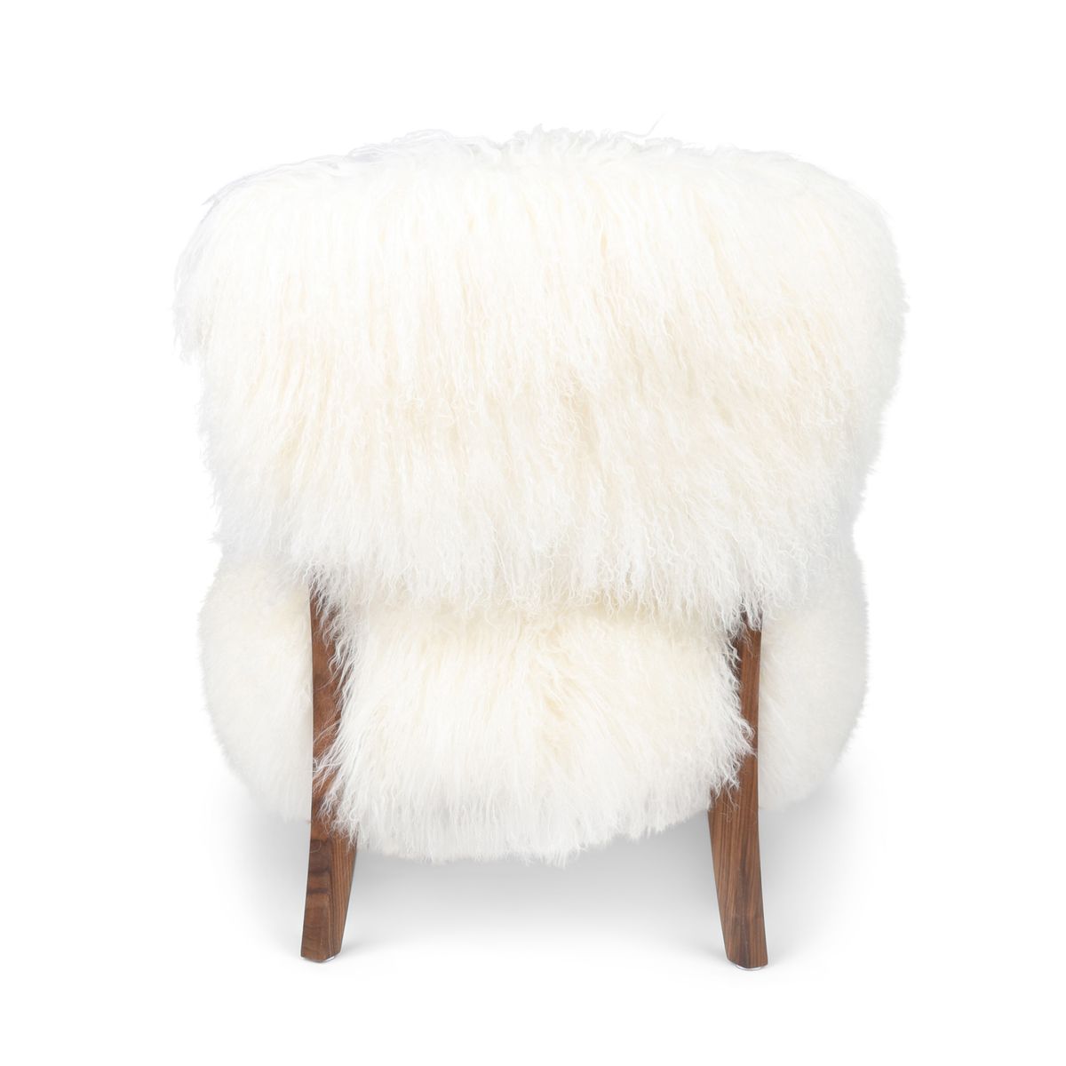 Lina Loungesessel | Premium Lammfell | Designmöbel Weiß