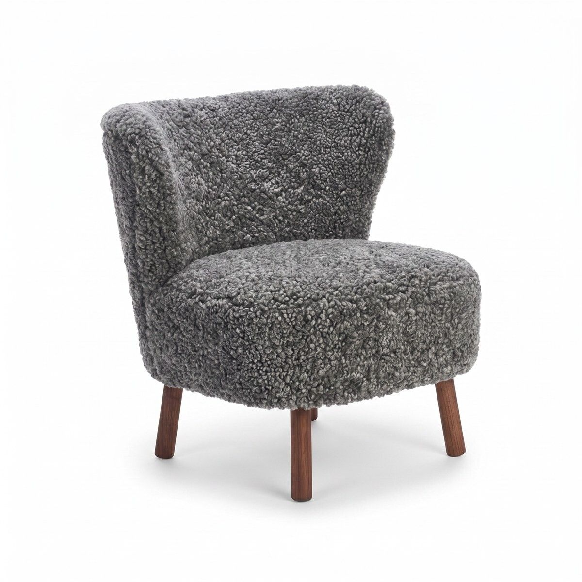 Emil Loungesessel | Premium Lammfell | Kurzhaar Grafit