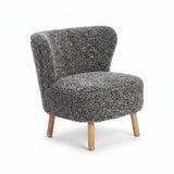Emil Loungesessel | Premium Lammfell | Kurzhaar Grafit