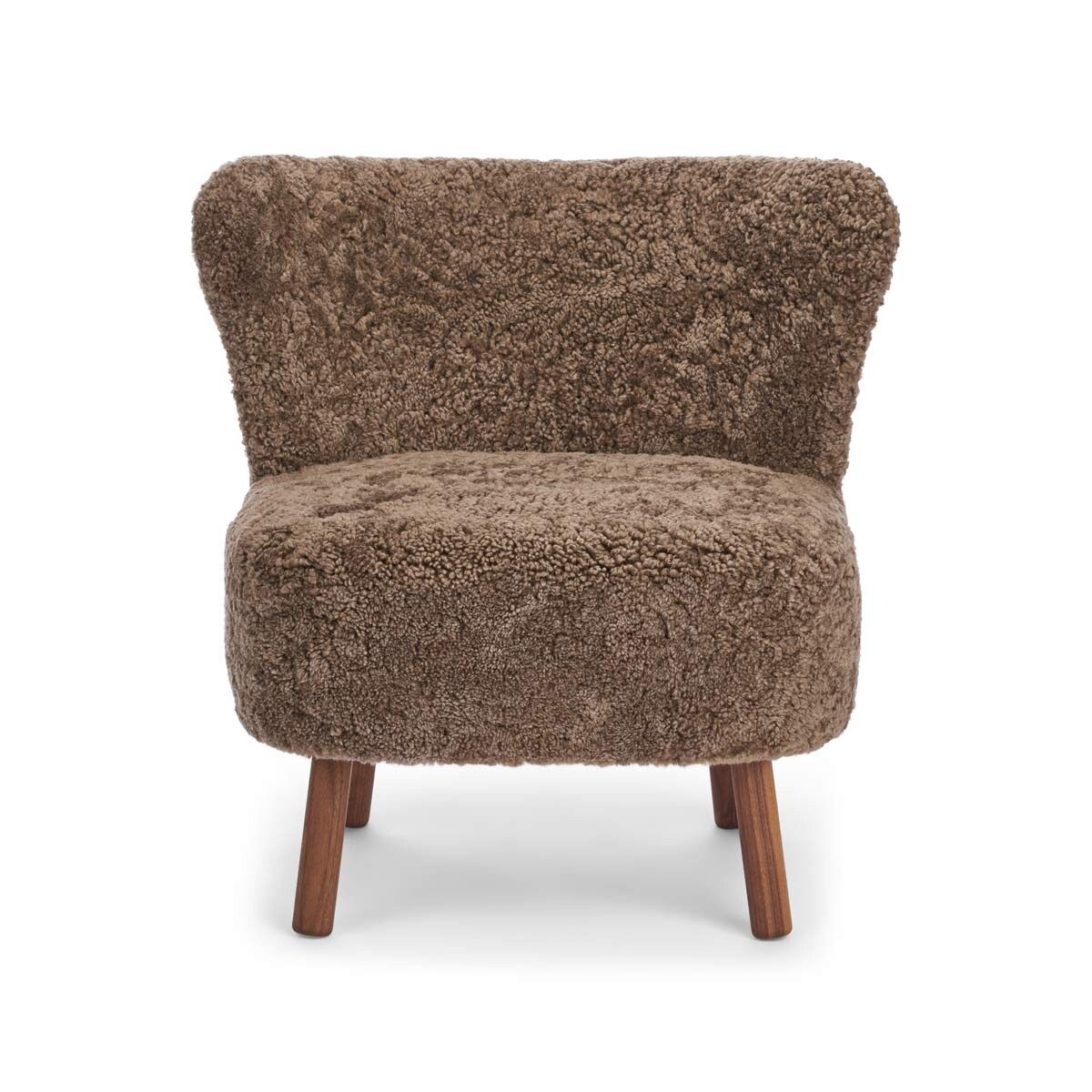 Emil Loungesessel | Premium Lammfell | Kurzhaar Taupe