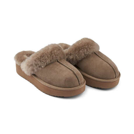 Plateau Slipper | Wildleder, Lammfell