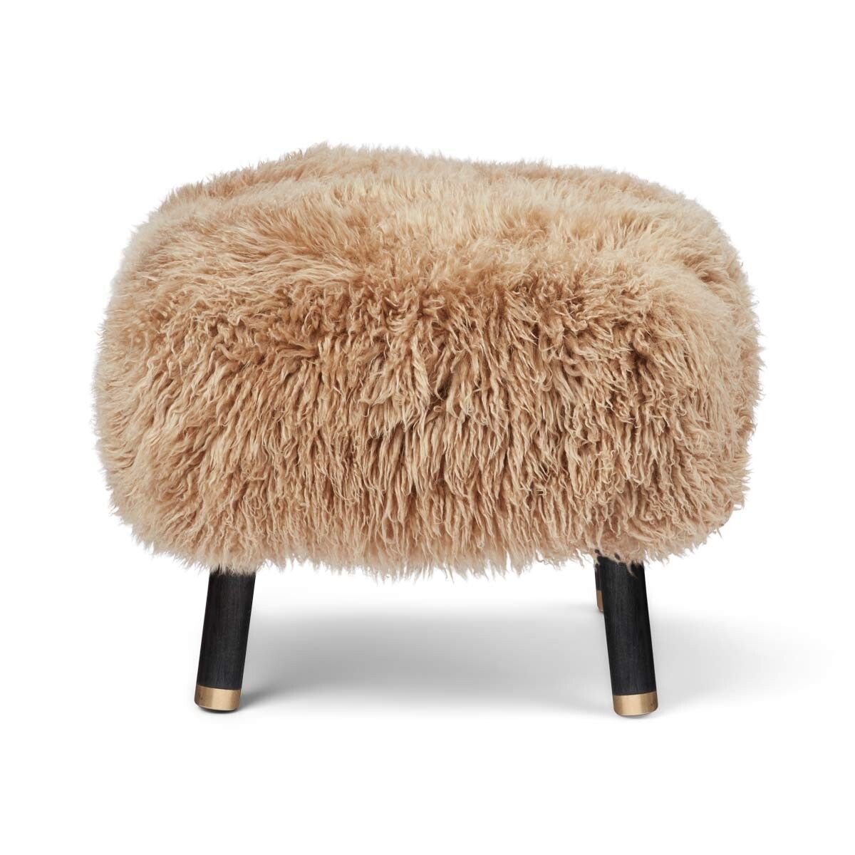 Lammfell Hocker Emil | Premium | Langhaar Honig