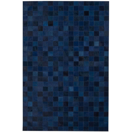 Kuhfell Designerteppich | Venice | 170x240 cm Marineblau (Dunkel)