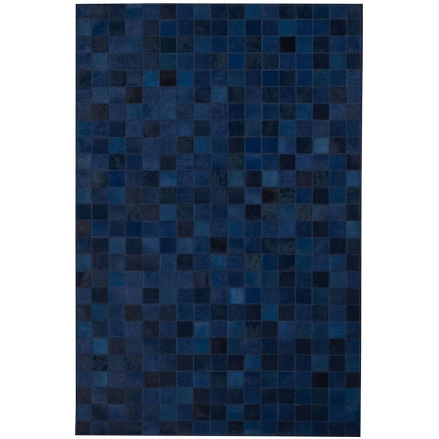Kuhfell Designerteppich | Venice | 170x240 cm Marineblau (Dunkel)