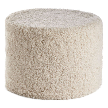 Lammfellpouf Premium | Kurzhaar | Neuseeland | D41x31 cm Beige
