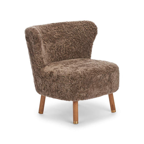 Emil Loungesessel | Premium Lammfell | Kurzhaar Taupe
