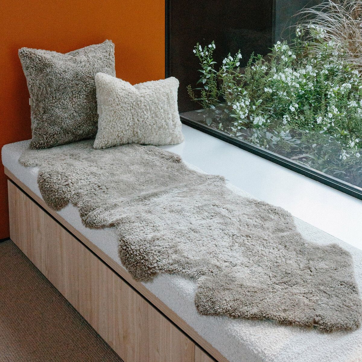 Merino Doppelt Hellgrau | Langhaar | 180x60 Hellgrau