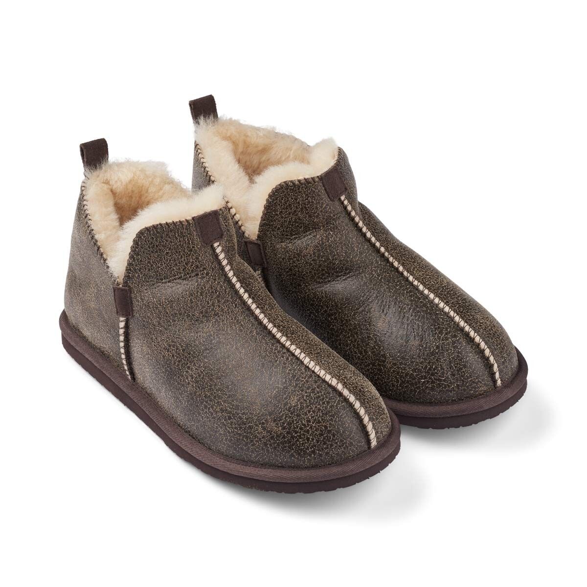 Lammfell Stiefel Unisex | Nappa & Wildleder Rustikal Braun Nappa