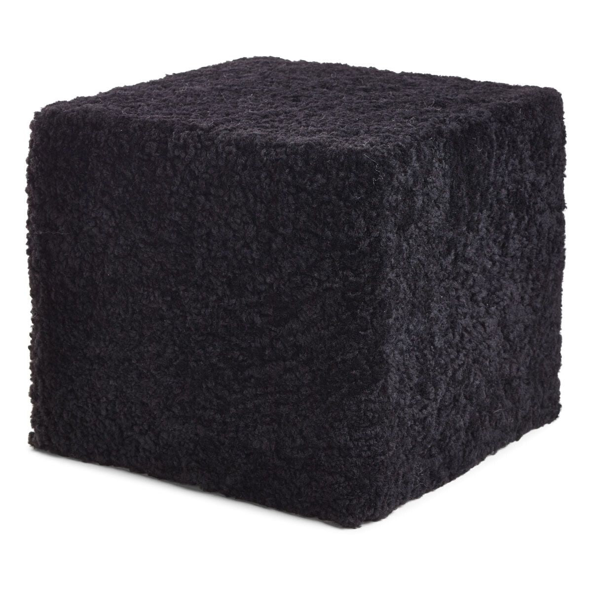 Lammfellpouf Premium | Kurzhaar | Neuseeland | 40x40x35 cm Poufs | Sheepskinhouse.ch