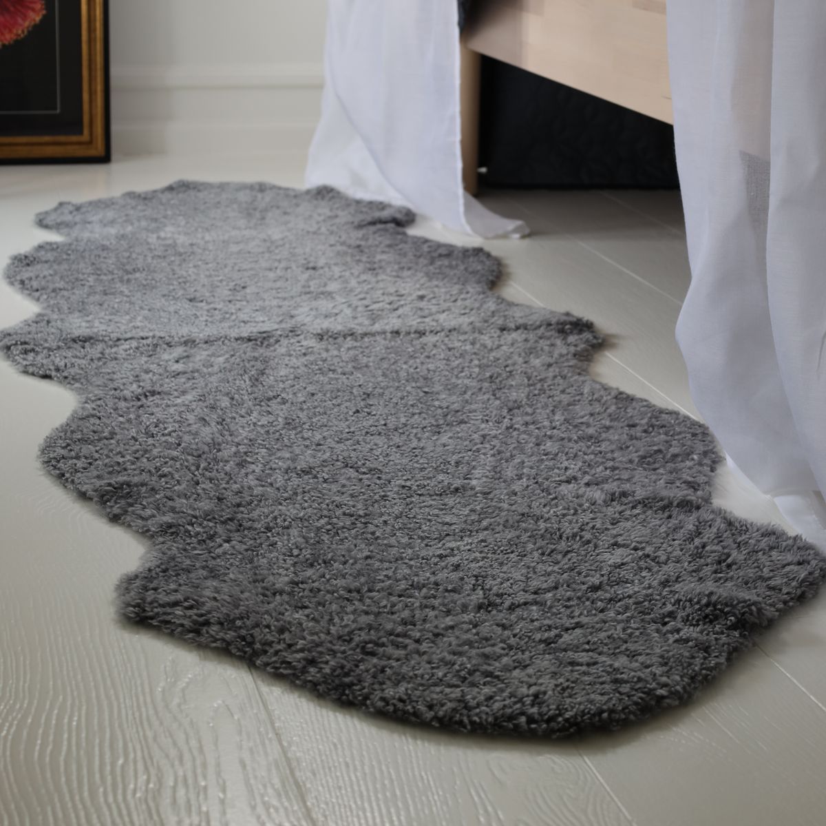 Lammfell Premium | Kurzhaar | Neuseeland | 180x60 cm Anthrazit