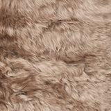 Runder Skandi Stuhl | Langhaar | Neuseeland Taupe
