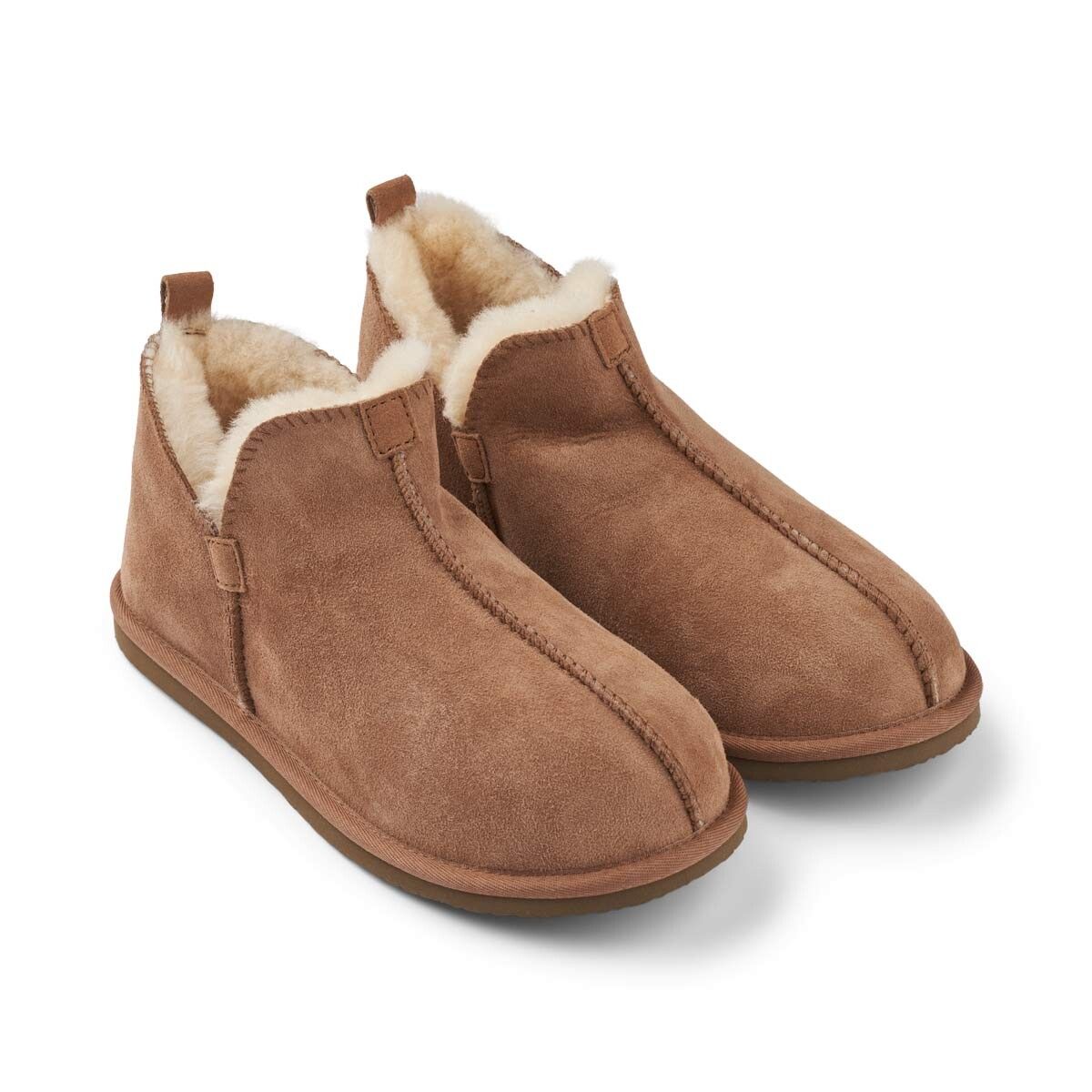 Lammfell Stiefel Unisex | Nappa & Wildleder Kastanie