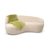 Doppeltes Lammfell | Tibet | 150x55 cm Waldgrün