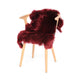 Merino Schaffell | Langhaar | Neuseeland | ca. 100x60 cm Bordeauxrot