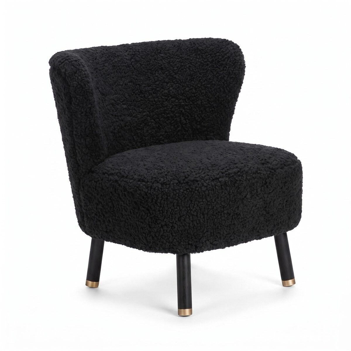 Emil Loungesessel | Premium Lammfell | Kurzhaar Schwarz